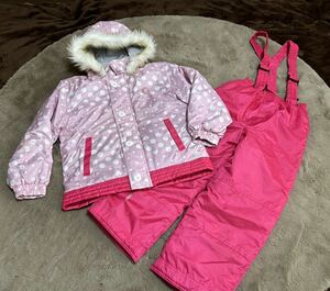 スキーウェア 上下セット 130センチ　スキーウエア　女の子　ピンク　難あり