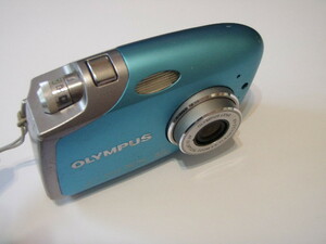O001-μmini-1 OLYMPUS製デジカメμ-mini DIGITAL(ブルー)