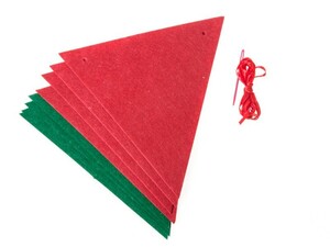 クリスマスにぴったり パーティー イベント デコ 旗飾り フラッグガーランド ガーランド#布製三角旗