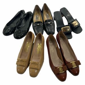 1000スタ まとめ売り 5足セット Salvatore Ferragamo GUCCI TORY BURCH GIANNI VERSACE パンプス ヒール サンダル 靴 レディース