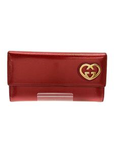 GUCCI◆ラブリーハート/長財布/-/RED/レディース