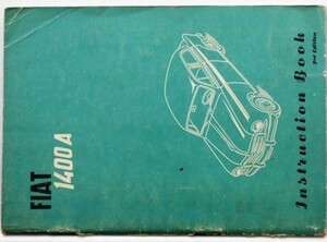 Fiat 1400A Instructio Book 英語版