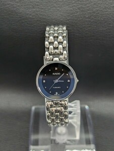 1円～ 電池交換 磨き済み【RADO FLORENCE 318.3744.4 黒 文字盤 QZ】ラドー フローレンス ブランド レディース クオーツ 腕時計 ウォッチ