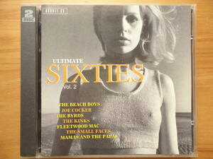 ●CD 美品 UK盤 ULTIMATE SIXTIES 2CD Beach Boys・The Kinks・Chris Farlowe・The Byrds・Donovan・Chicken Shack・The Hollies　個人所蔵