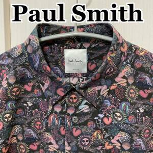 ポールスミス　PaulSmith 総柄シャツ　サイケデリックサン　Mサイズ　長袖シャツ 