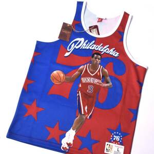 未使用 Mitchell&Ness ミッチェル&ネス NBA SUBLIMATED PLAYER TANK 76ERS ALLEN IVERSON プレーヤータンクトップ アレンアイバーソン L 