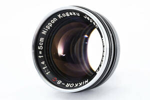 ★☆ 極上品！ Nikon ニコン Nippon Kogaku NIKKOR-S・C 5cm 50mm F1.4 ブラック Sマウント ＃1 ★☆