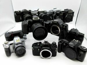 ◆MINOLTA PENTAX CANON SONY OLYNPUS SRT/a 3xi/a 101Si/MG/SP/EOS10/EOSkis/AZ-100ZOOM等 フィルムカメラまとめて11点 中古 ジャンク品