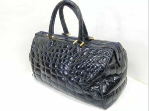 USED品★クロコダイル本革★ミニボストンバッグ★スピーディタイプ★Jocelyn PARIS★made in Italy★領収書発行可能★インボイス対応