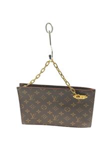 LOUIS VUITTON◆チェーン・クラッチ_モノグラム・キャンバス_BRW/PVC/ブラウン