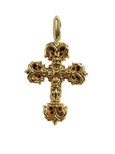 CHROME HEARTS クロムハーツ 22K FILIGREE CROSS TINY フィリグリークロス タイニー ペンダント トップ チャーム 22年レシートコピー付属