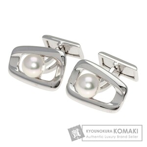 MIKIMOTO ミキモト パール 真珠 カフス シルバー メンズ 中古