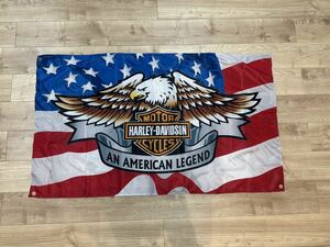 約150x90cm ハーレー ダビッドソン 特大フラッグ タペストリー 旗 ガレージ装飾 アメリカン アメ車 ホットロッド バイク HARLEY