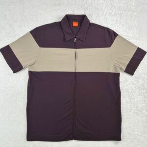 Ba2 HUGO BOSS ヒューゴボス　半袖カットソー　ポロシャツ　ジップアップジャケット　コットン素材　size L