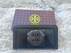 新品未使用 TORY BURCH トリーバーチ 長財布 ラウンドファスナー アウトレット 12159111 黒系