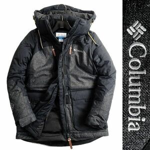 ■Columbia コロンビア 新品 定価3.7万 防風×通気性 フーデッド ダウンジャケット アウトドアウェア YLG001 030 85/XS ▲034▼bus310co