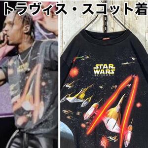 90sヴィンテージ　トラヴィススコット着　スターウォーズ ファントムメナス　Tシャツ　ルーカスフィルム　XL相当　鬼レア　4677