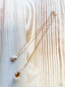 -SUI8- No.54 大粒シトリンと淡水パールのペンダント　14KGF a large citrine and fresh water pearls pendant 14KGF