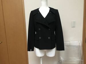 15万程FOXEYブラックダブルフェイス マジックジャケット38(S相当)美品　ウール／ストレッチ／フォクシーブティック