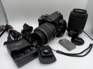 ジャンク Nikon D5000 デジタル一眼レフカメラ レンズ２本付 Nikon AF-S NIKKOR 18-55MM 3.5-5.6G DX VR/AF-S 55-200MM 4.-5.6G ED DX VR