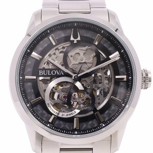 BULOVA ブローバ クラシック スケルトン 自動巻き メンズ 腕時計 純正SSベルト 96A208【いおき質店】