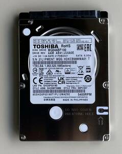  TOSHIBA 2.5インチ HDD SATA MQ04ABF100 1TB 7mm厚