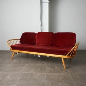 IZ73299F★レア ERCOL スタジオカウチ ソファ ベッド 英国 ヴィンテージ トリプルソファ ウィンザー カウチソファ イギリス アーコール