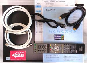 SONY BD/DVDレコ-ダ- BDZ-RX35美品,2番組同時録画,新同東芝2TB HDD換装/録画可能約500時間に6倍増,録画ダビング再生/市販BD DVD CD再生快調