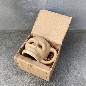 ヴィンテージ スカル ドクロ TIKI マグカップ 陶器 輸出用 日本製 JAPAN / ティキマグ コレクタブル デッドストック 骸骨 箱付き 古い