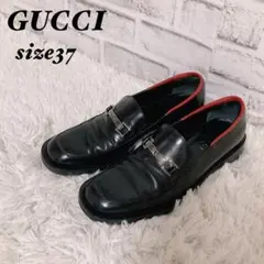 【美品】GUCCI グッチ　ビットローファー　37 ブラック