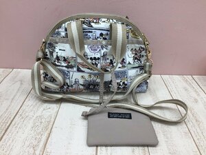 ◇ディズニー LESPORTSAC レスポートサック ミッキー ミニー ショルダーバッグ 1点 2X40 【80】