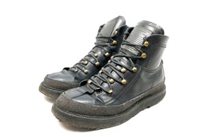 中古 Dolce & Gabbana ドルチェ アンド ガッバーナ ハイキング スタイル レザー ブーツ ブラック サイズ7(約26cm) 5837