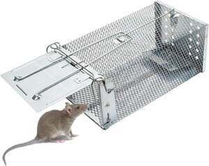 Asdays ネズミ捕り かご 捕獲 害獣 トラップ 餌 駆除 対策 角型