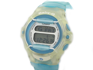 富士屋 ◆ カシオ CASIO ベビーG BG-151-2BVMDR ラバー ライトブルー レディース クオーツ 腕時計 電池交換済