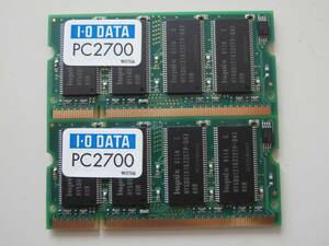DDR333 PC2700 200Pin 512MB×2枚セット hynixチップ ノート用メモリ
