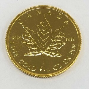 K24IG　カナダ　メイプルリーフ金貨　1/4oz　1987　総重量7.7g【CDAL7078】