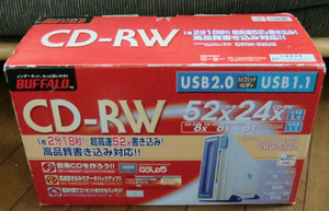 BUFFALO バッファロー CD-RW CRW-52U2　外付CD-RWドライブ