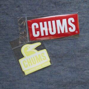 2枚セット CHUMS ステッカー CH62-1072 CH62-1124 WH 新品 防水素材