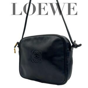 LOEWE ロエベ　s47 アナグラム　レザー　ショルダーバッグ　斜め掛け　黒