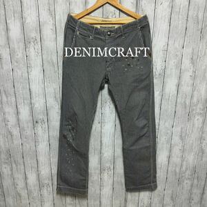 DENIM CRAFT ユーズド加工ストライプパンツ！ビッグジョン