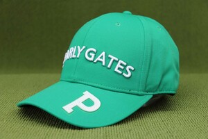 新品 PG パーリーゲイツ PEARLY GATES キャップ 帽子 緑白 グリーンxホワイト 管理 0504No2Ab