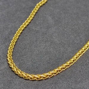 喜平 ネックレス 18K Gold Plated チェーン ネックレス 金 ロープチェーン