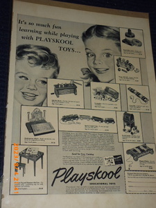 プレイスクール　Playskool 1950年代　ビンテージB4判Life誌切り抜き