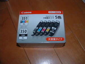 純正品　　　大容量Canonインクタンク　 BCI-350XL+BCI351XL　5色