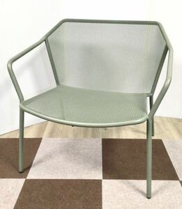 未使用「emu」“Darwin/Lounge chair/cod.524” スチール ラウンジチェア Grey-green W770mm×D730mm×H750mm スロヴェニア製
