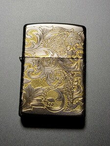 新品未使用　クロームメッキ　ジッポ　豹　微細彫刻　zippo 