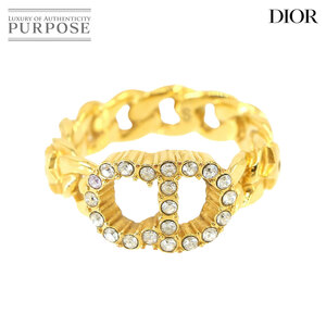新品同様 クリスチャン ディオール Christian Dior Clair D Lune リング 指輪 ゴールド ラインストーン S アクセサリー 90226333