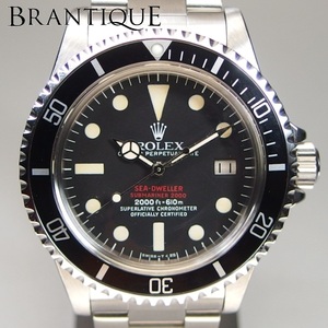 【超希少 OH済】ROLEX SEA-DWELLER シードゥエラー OYSTER PERPETUAL DATE 1665 自動巻 黒文字盤 メンズ 腕時計 サービス保証書付「14942」