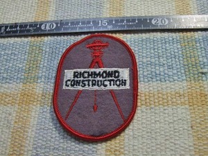 Richmond construction/リッチモンド/建設関係/ワッペン/エンブレム ※ ヤフーショッピングストア/レア物商会・健美堂でも大量