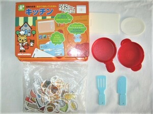 ★中古品 MIKI HOUSE ミキハウス 音のでるおしごとえほん キッチン コンロが光る 10種類のオーダー ※キッチンシート欠品有り ままごと★